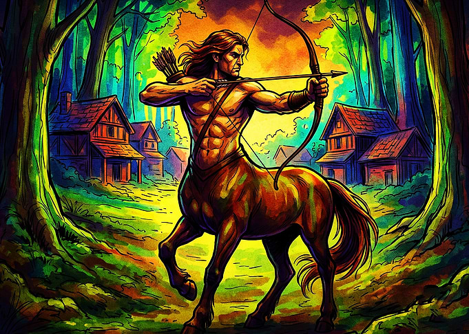 Centaur Archer Fantasy Vibrant Art