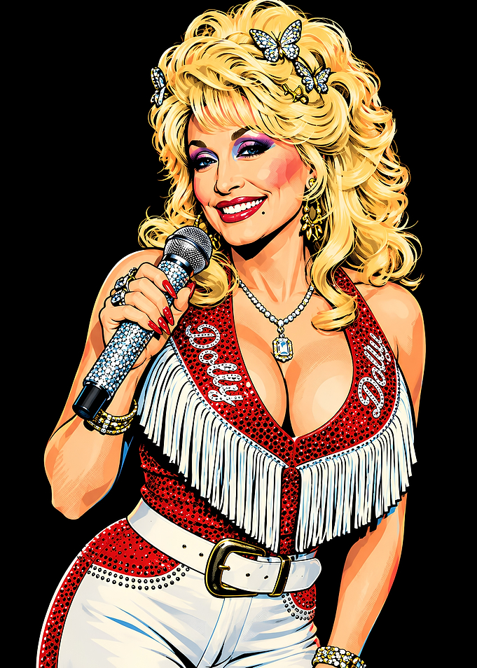 Dolly Parton Country Music Icon Illustration