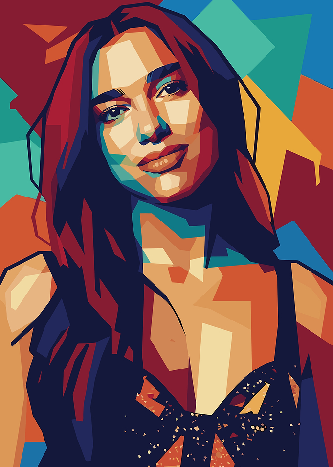 Dua Lipa Pop Art Portrait