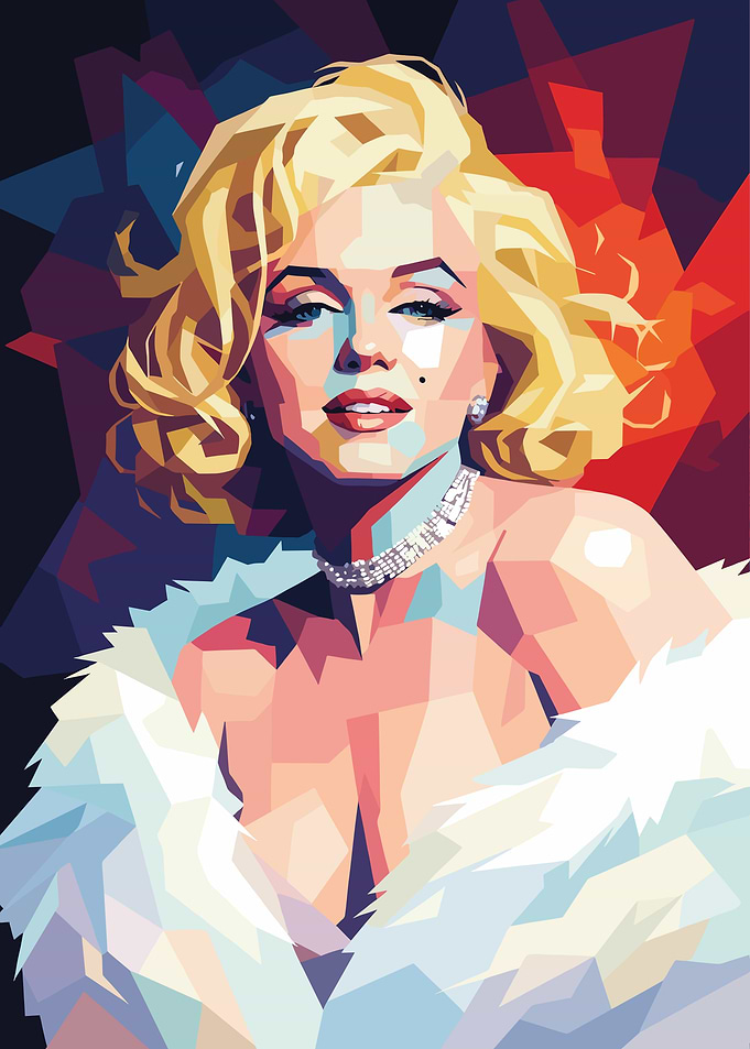 Marilyn Monroe Geometric Pop Art Portrait