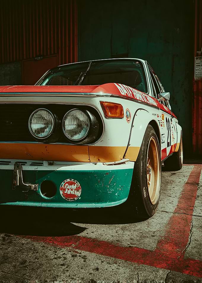 Vintage BMW Race Car Front View