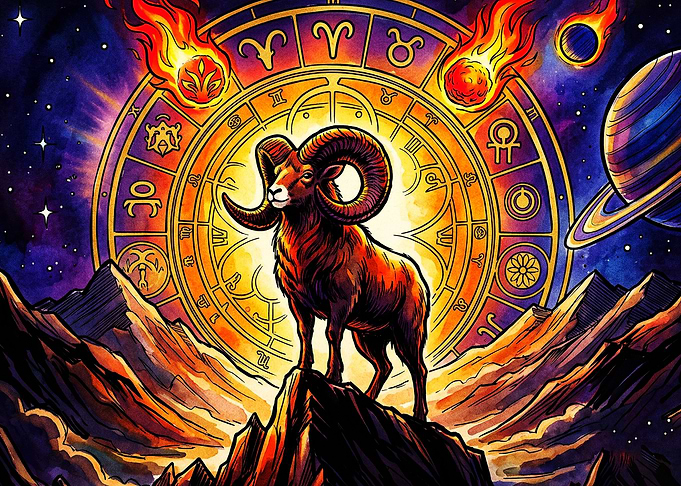 Aries Zodiac Space Fantasy Art Post