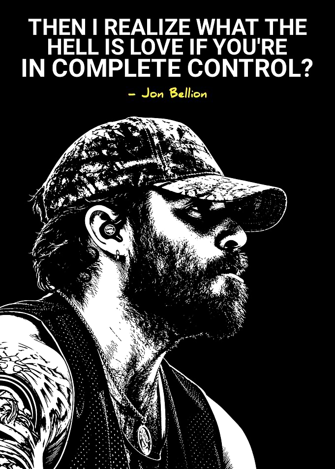 Jon Bellion Inspirational Quote Poster