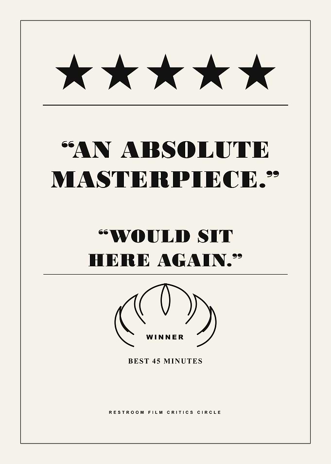Funny Restroom Film Critic Poster