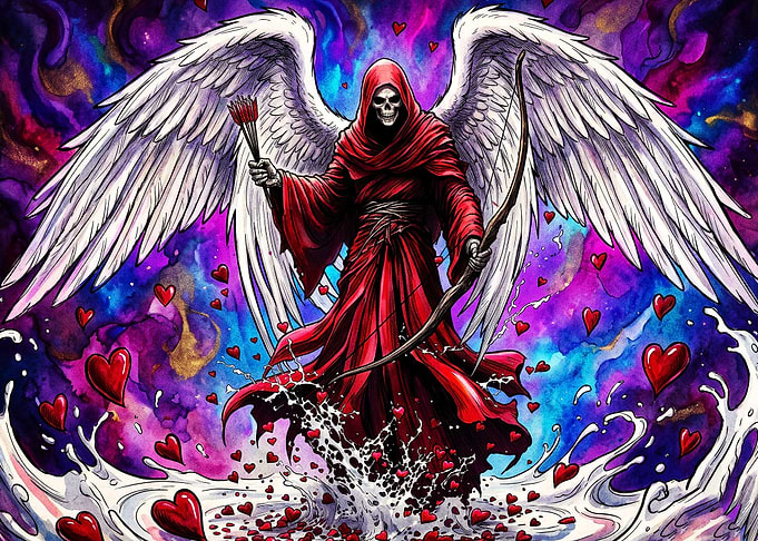Winged Grim Reaper Cupid