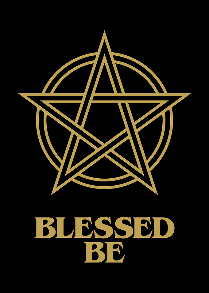 Blessed Be Pentacle Symbol Design