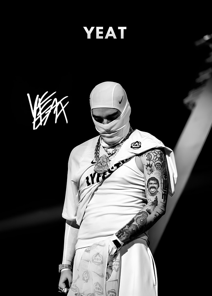 Yeat Rapper Portrait Poster