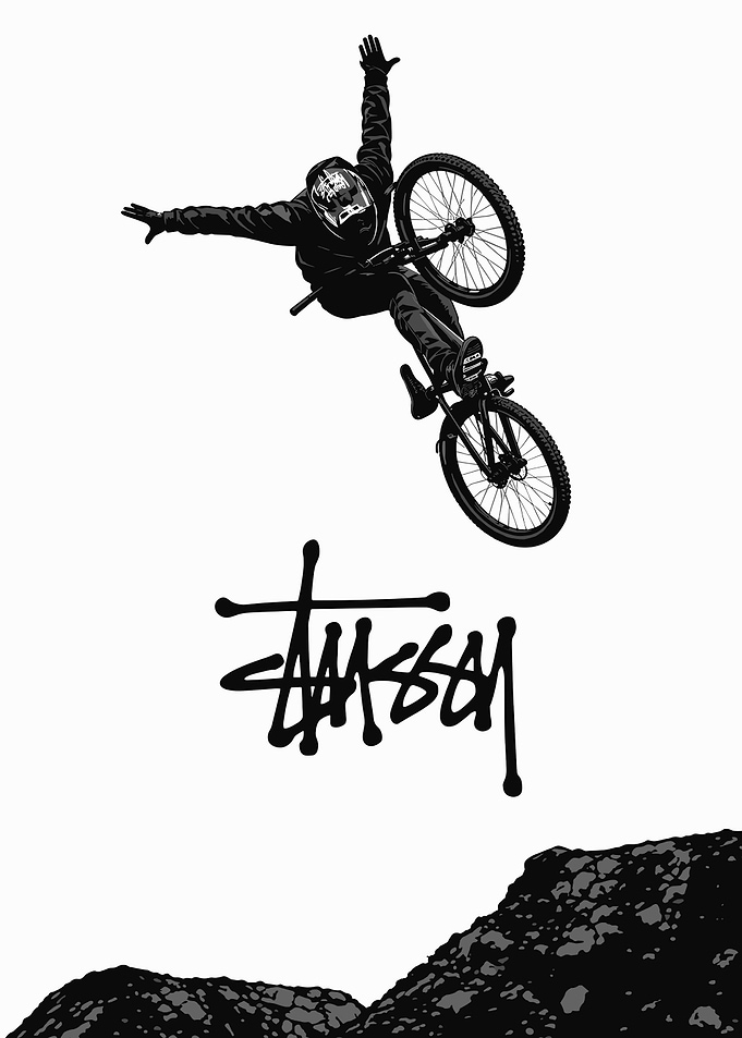 Stussy BMX Rider Graphic