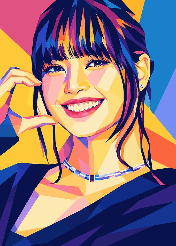 Lisa Blackpink WPAP Pop Art Portrait