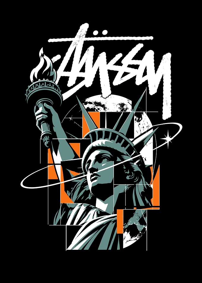 Stussy Statue of Liberty Graphic