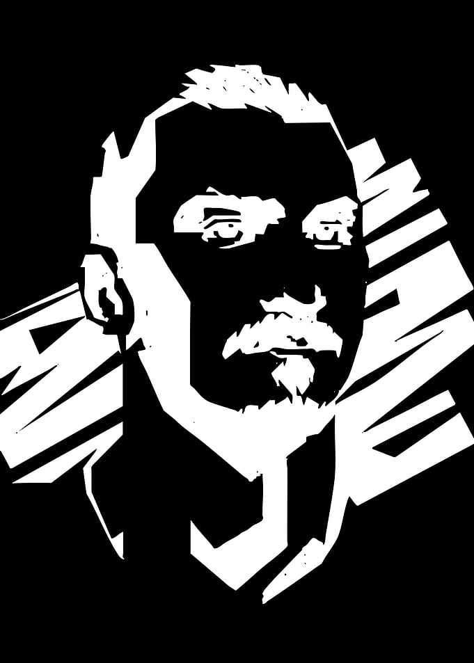 High Contrast Stencil Portrait