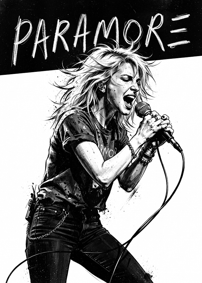 Hayley Williams Paramore Concert Illustration
