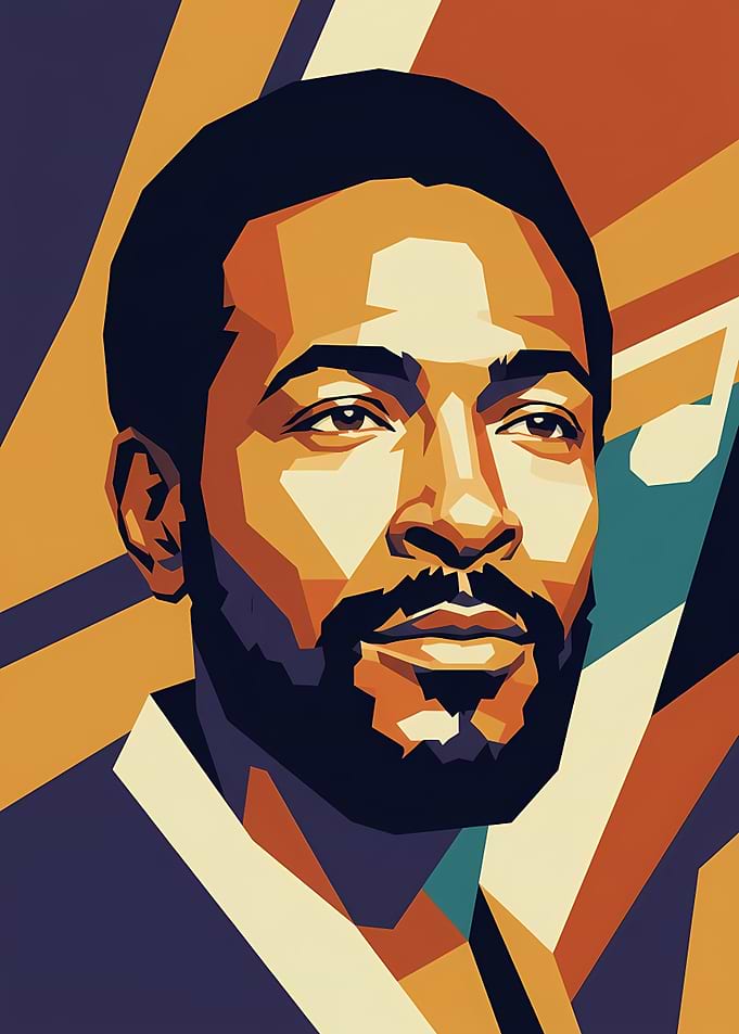 Marvin Gaye Pop Art Portrait