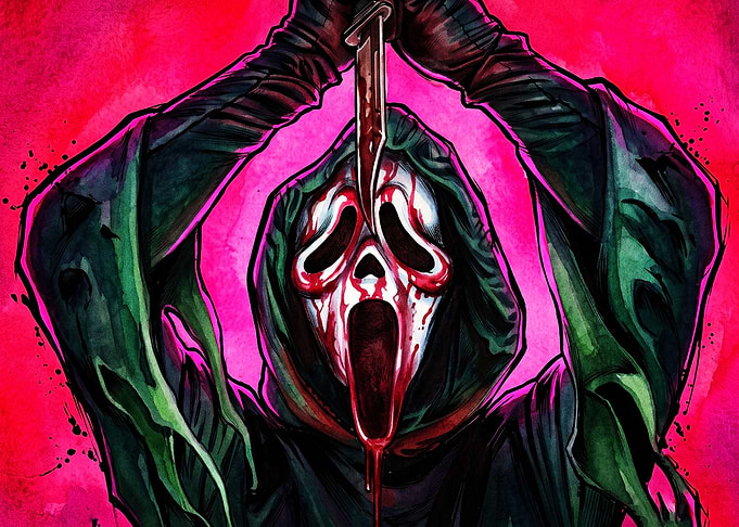 Ghostface Scream Horror Movie Art