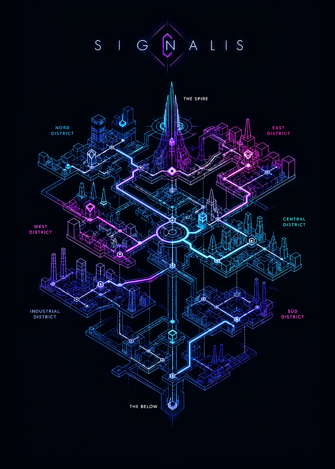 Signalis Isometric Map Poster