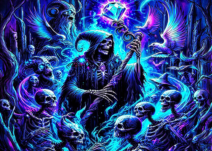 Necromancer Summoning Undead Army