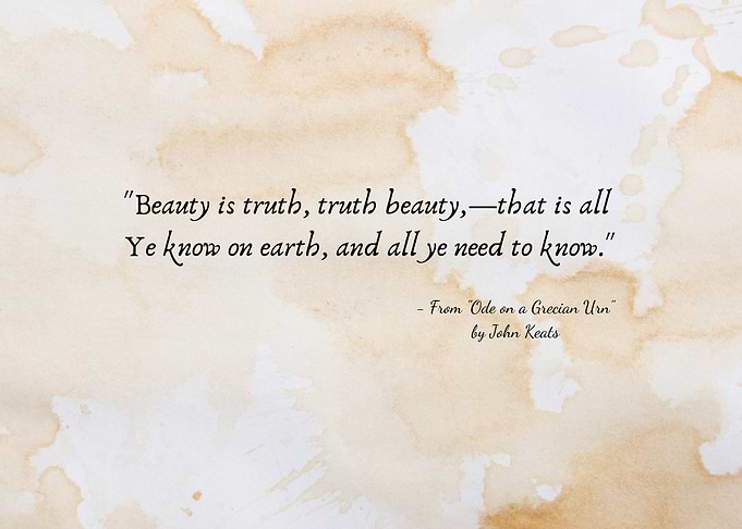 John Keats Quote on Parchment