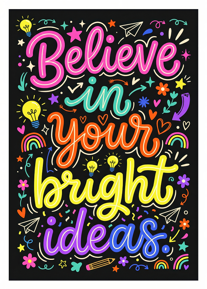 Believe in Your Bright Ideas Poster