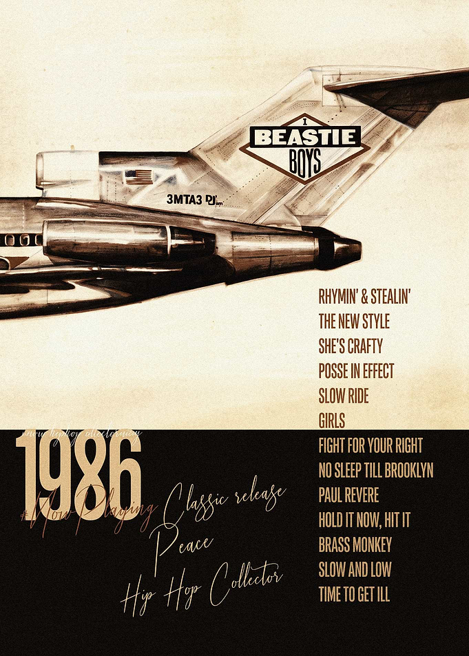 Beastie Boys Licensed to Ill Tracklist Poster
