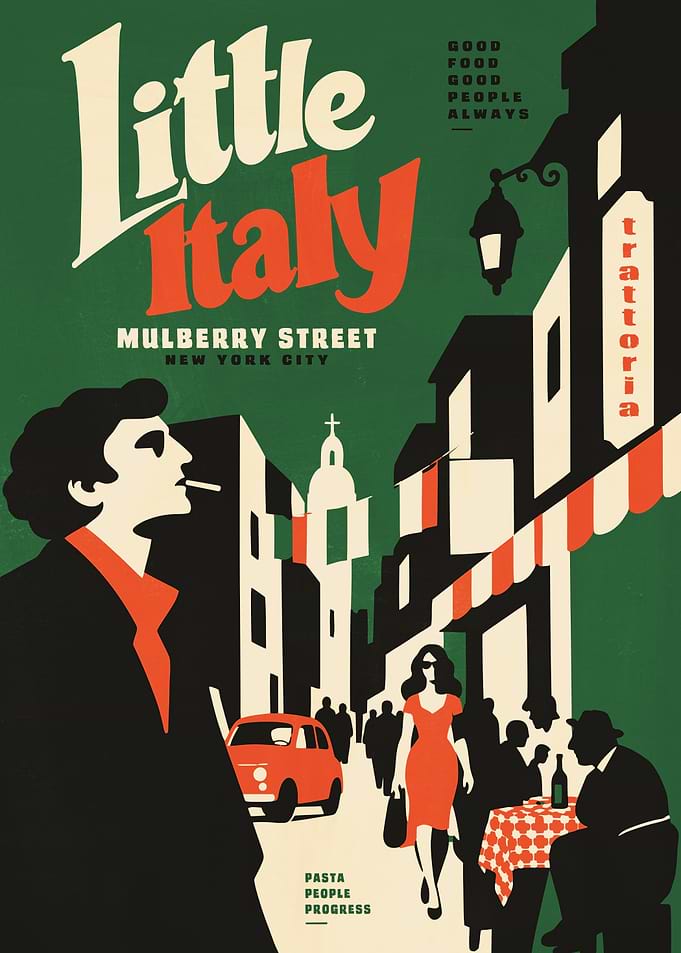 Little Italy New York City Poster