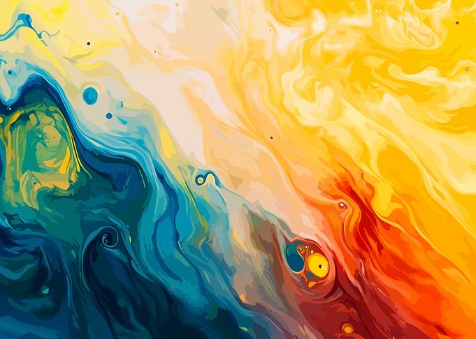 Abstract Fluid Paint Swirl
