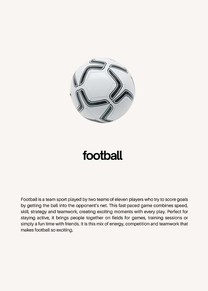 Minimalist Football Poster