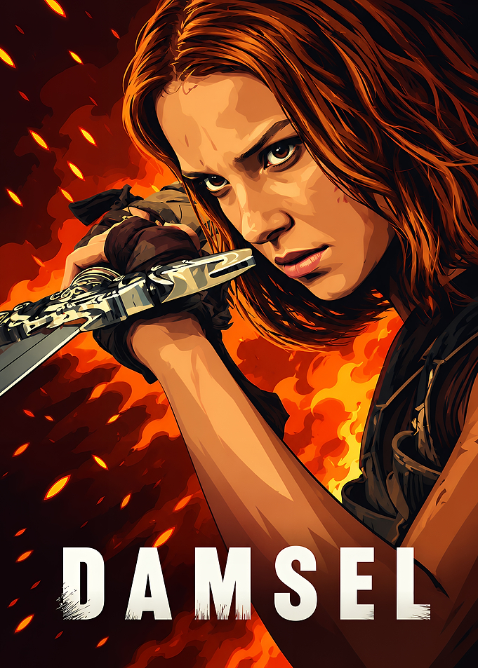 Damsel Movie Poster Art