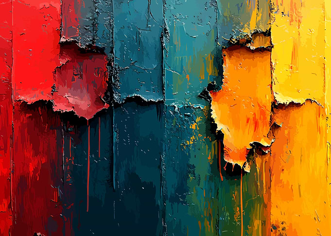 Abstract Colorful Peeling Paint Texture