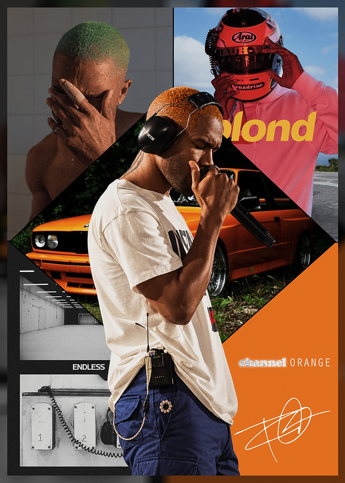 Frank Ocean Music Artist Collage Poster