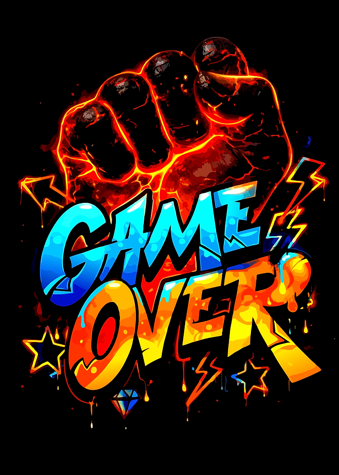 Game Over Fist Graffiti Art
