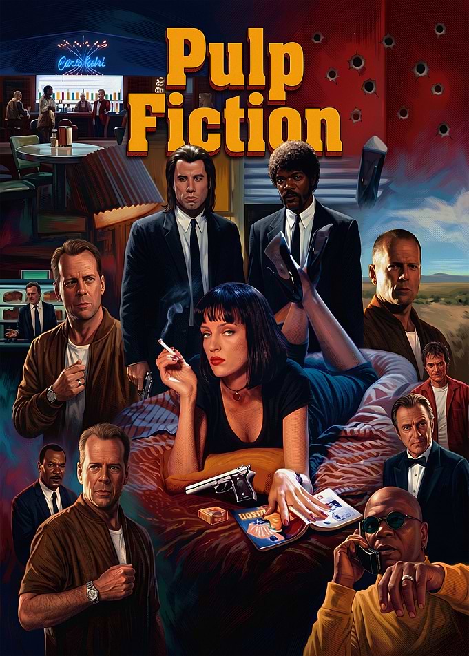 Pulp Fiction Movie Poster Art