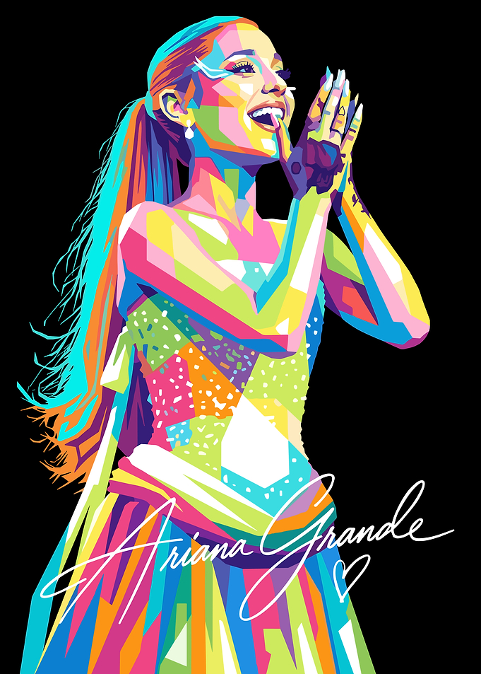 Ariana Grande Pop Art Portrait