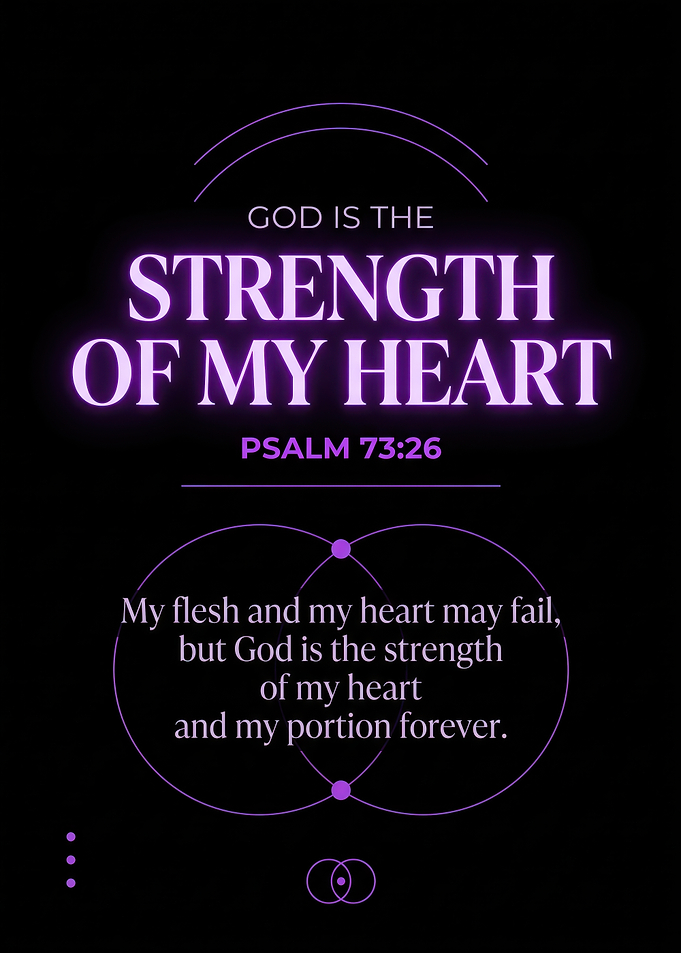 Psalm 73:26 Inspirational Quote Poster