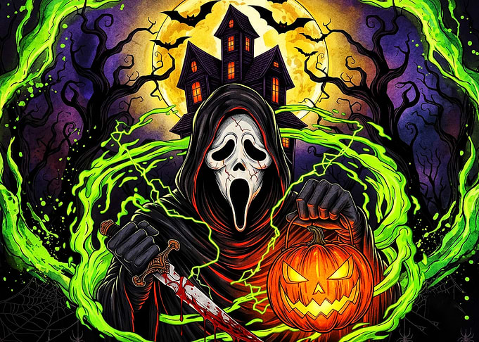 Ghostface Halloween Horror Art