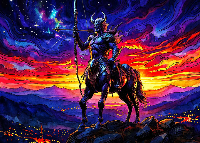 Sagittarius Archer Cosmic Psychedel