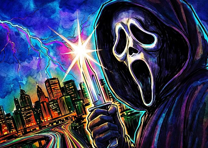 Ghostface Scream Horror City Art