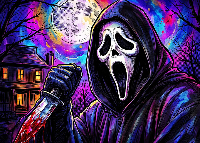 Ghostface Scream Horror Movie Art