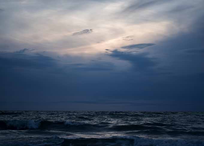 Dark Moody Ocean Sunset