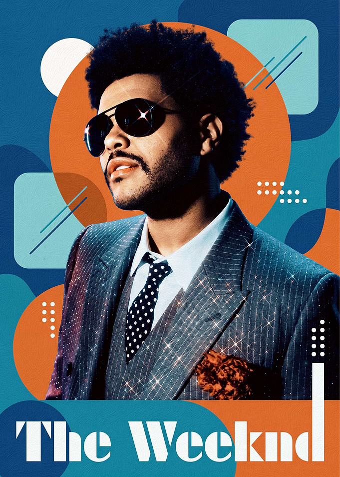 The Weeknd Retro Style Portrait Poster