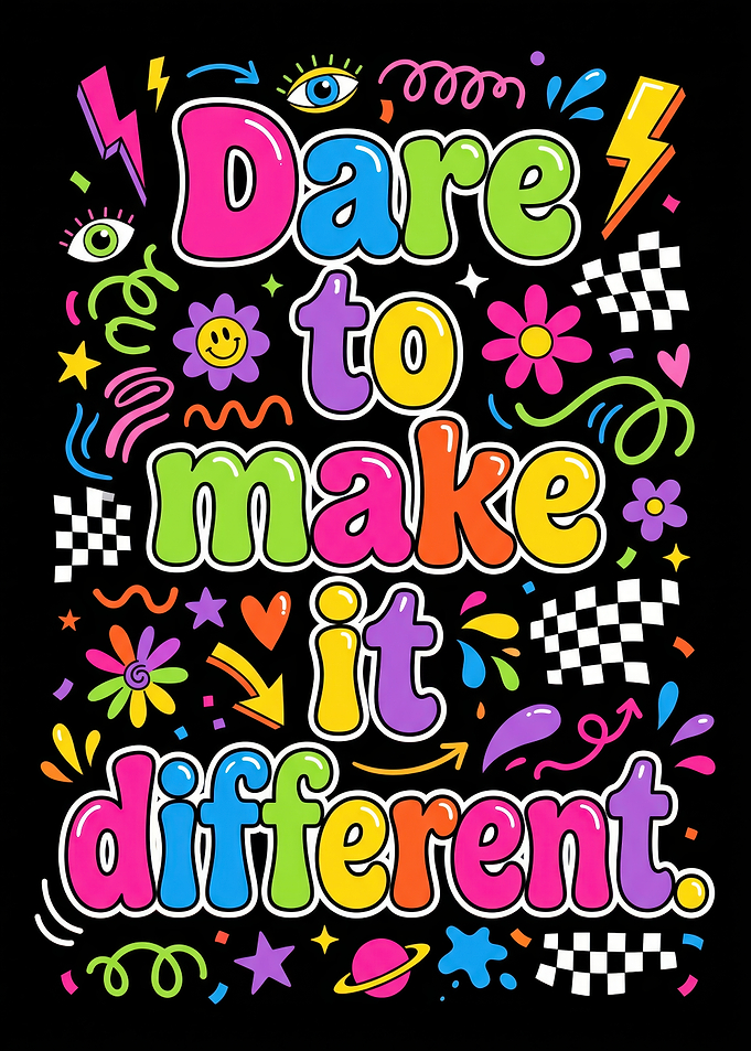 Dare to Make It Different Typography