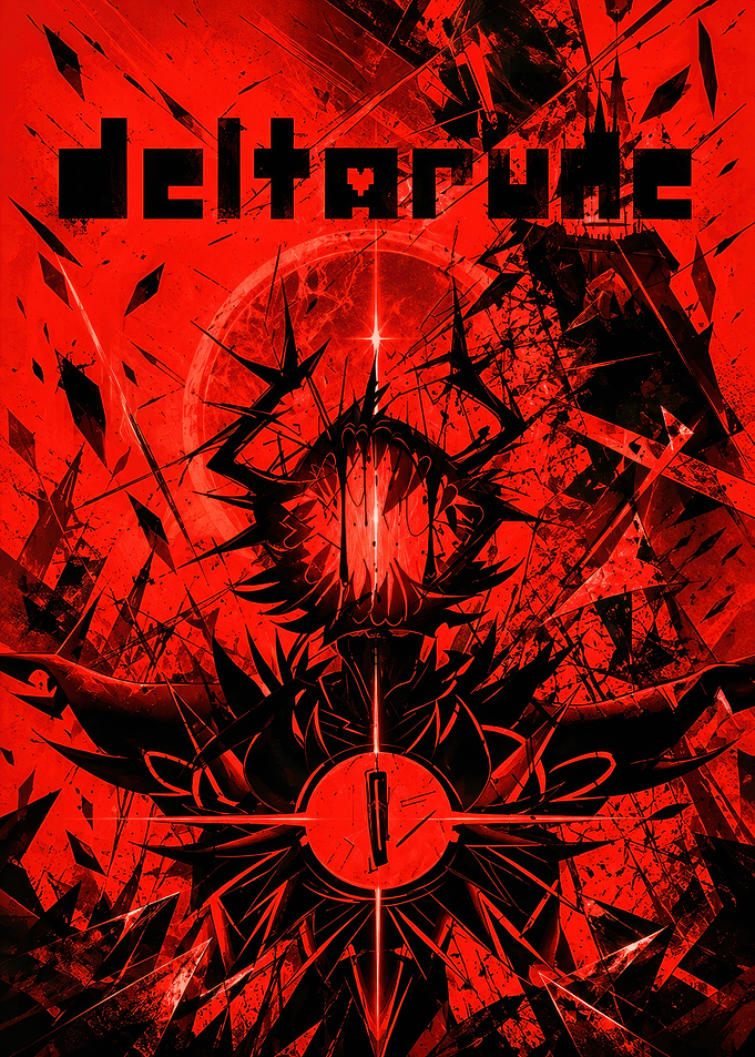 Deltarune Neo Spamtom Red Poster