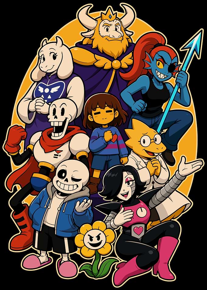 Undertale Character Group Illustration