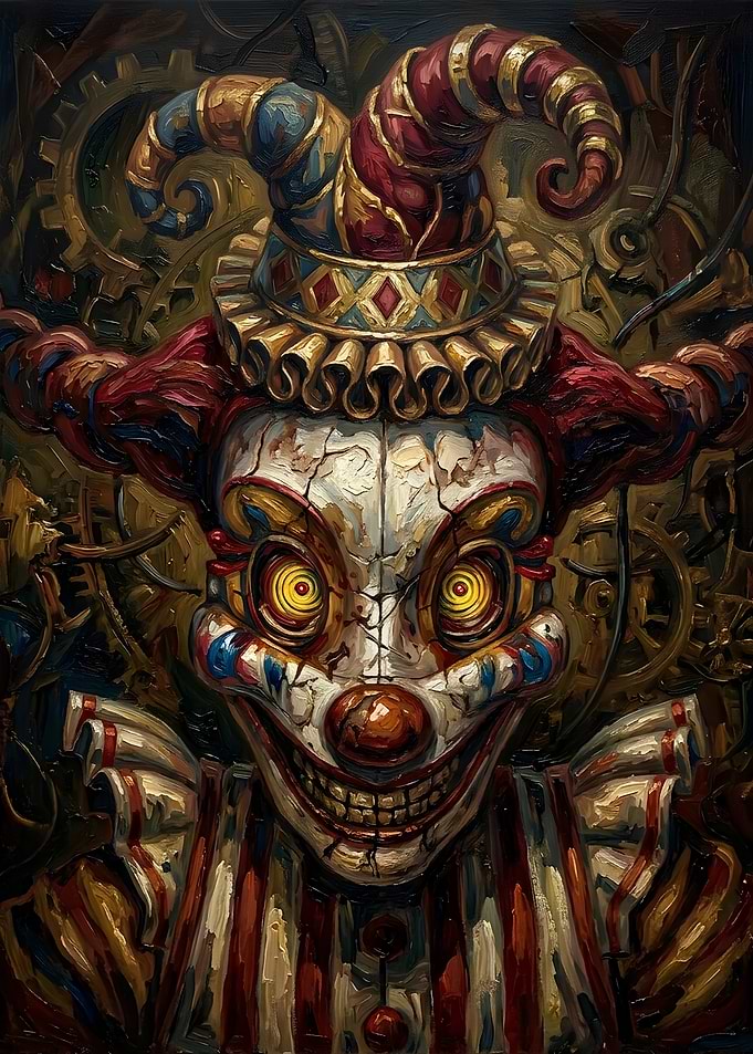 Steampunk Horror Jester Portrait