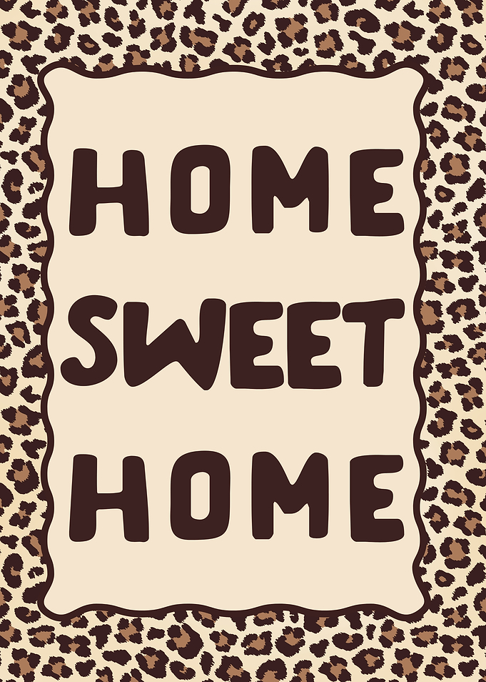 Home Sweet Home Leopard Print Sign