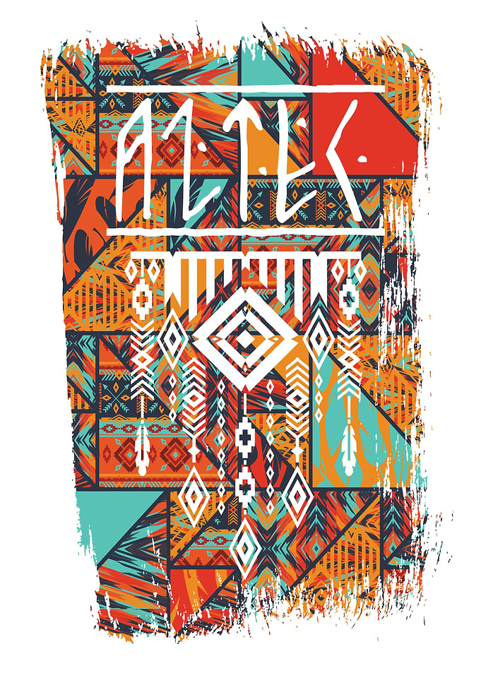 Aztec Tribal Pattern Graphic Design