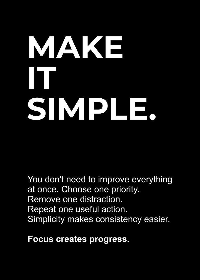 Make It Simple Motivational Quote Poster