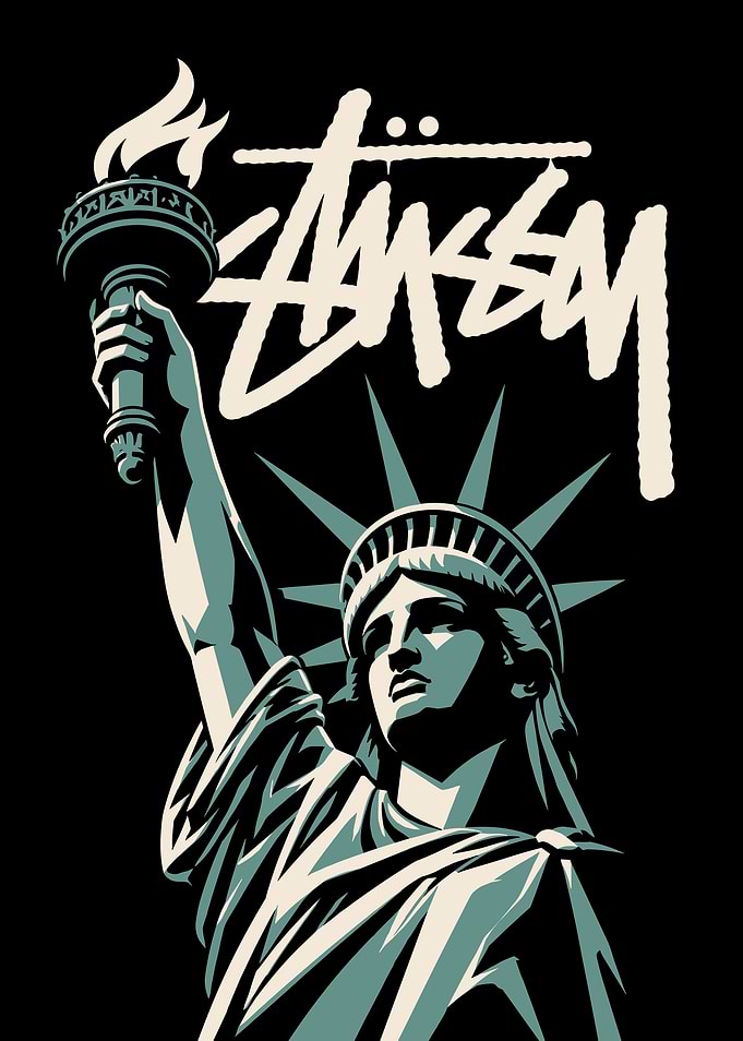 Stussy Statue of Liberty Graphic