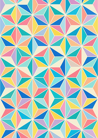 Asanoha - Colorful Japanese Star Pattern