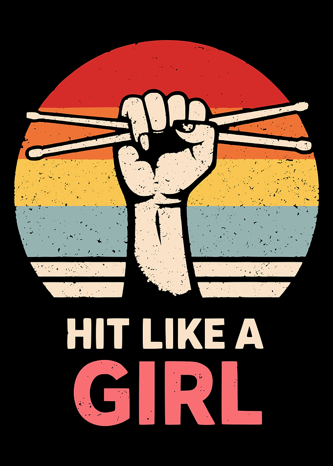 Hit Like A Girl Drummer Design