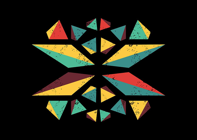 Geometric Retro Abstract Pattern